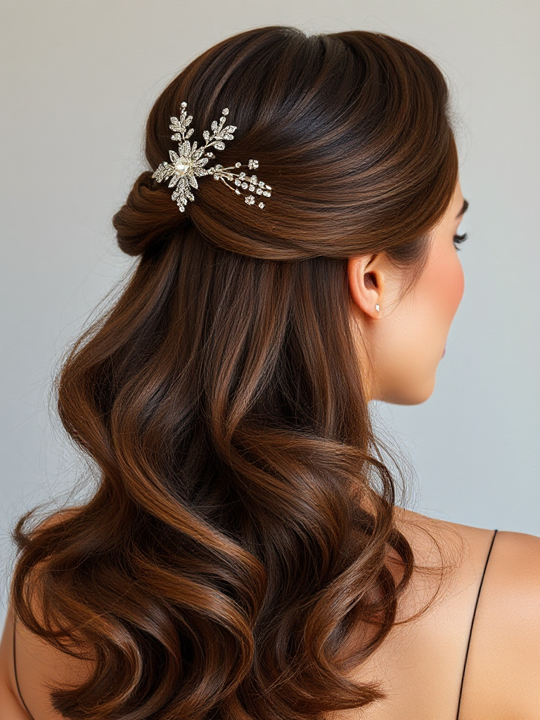 Half-Up, Half-Down Updo