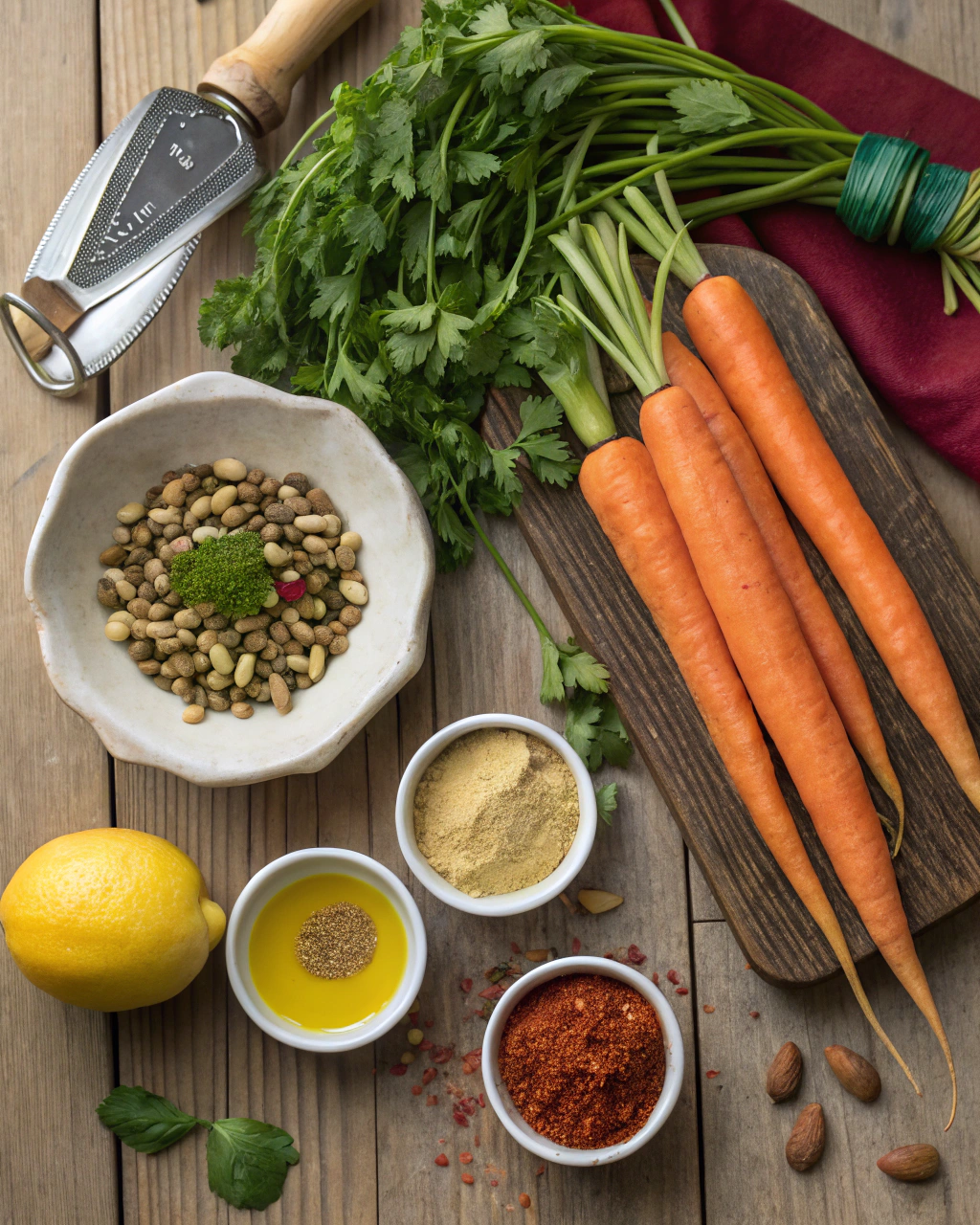 CarrotRibbon Salad ngredients