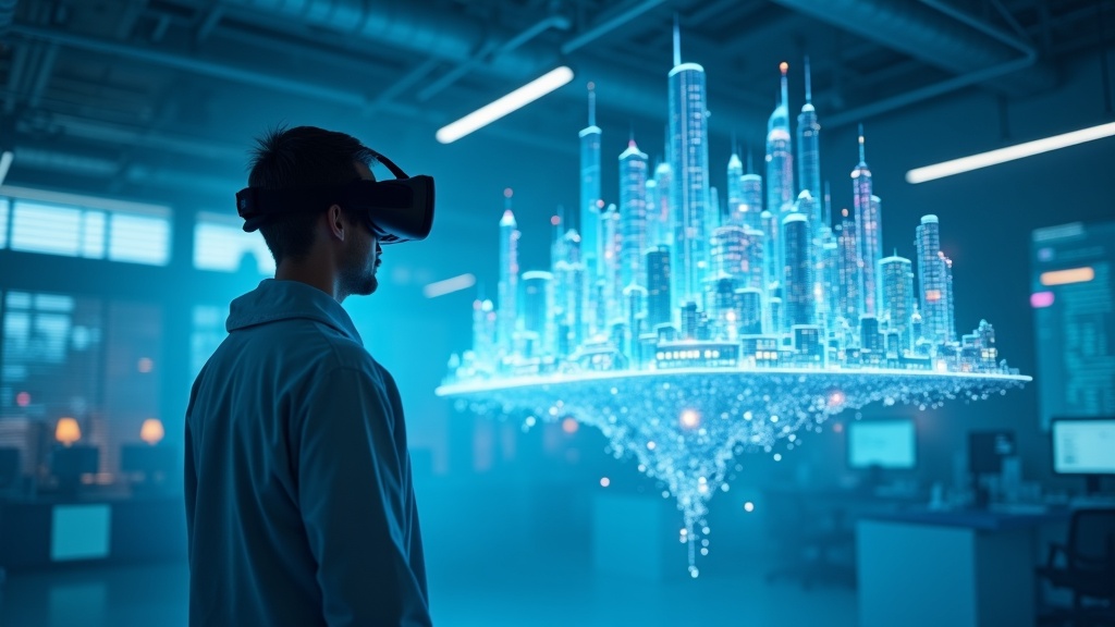 Simulación de conducción usada en el estudio de realidad virtual sobre la brújula cerebral.