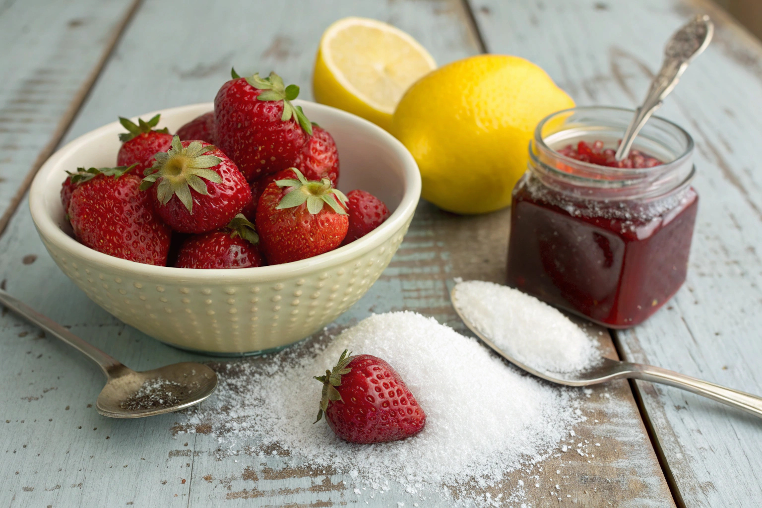 Homemade Strawberry Jam No Pectin Three Ingredients ngredients