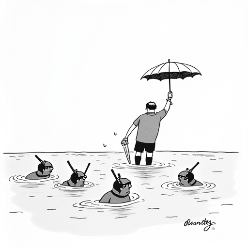 Chelsea defeats Benfica 4-1 despite weather delays single-panel cartoon