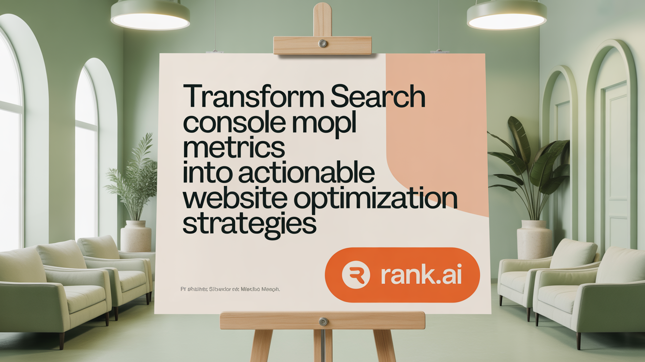Transform Search Console Metrics into Actionable SEO Strategies