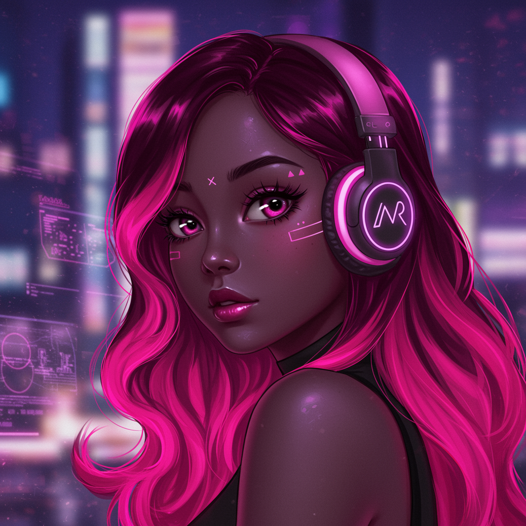 black anime pfp girl