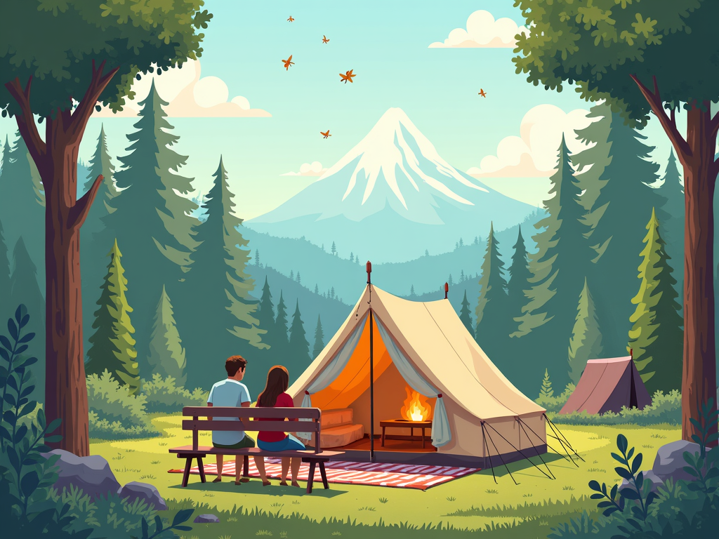 Couple Camping Together