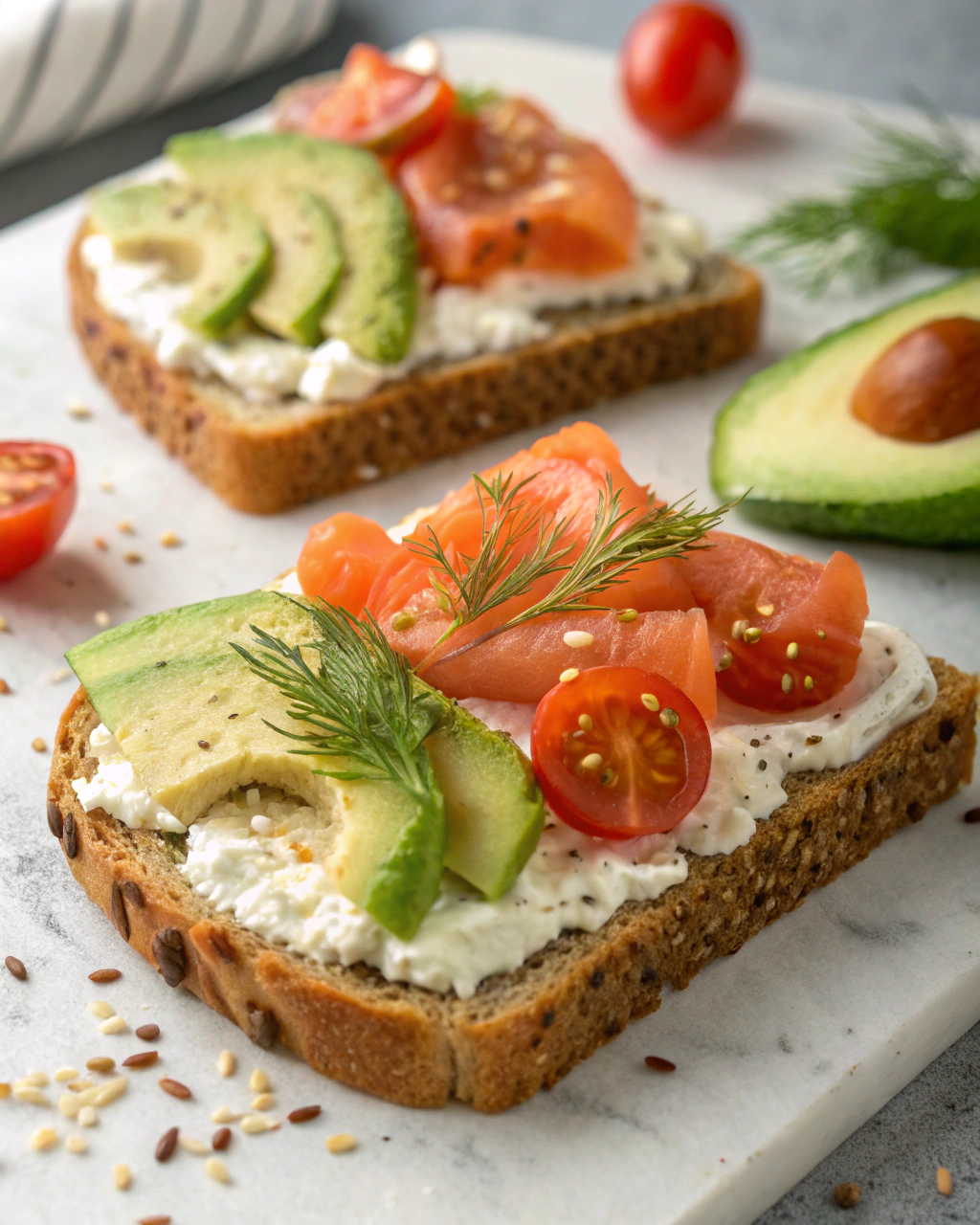 Savory Cottage Cheese Toast Ingredients