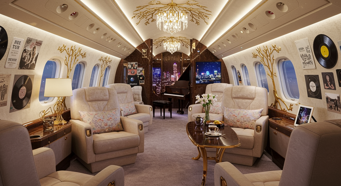 interior taylor swift private jet