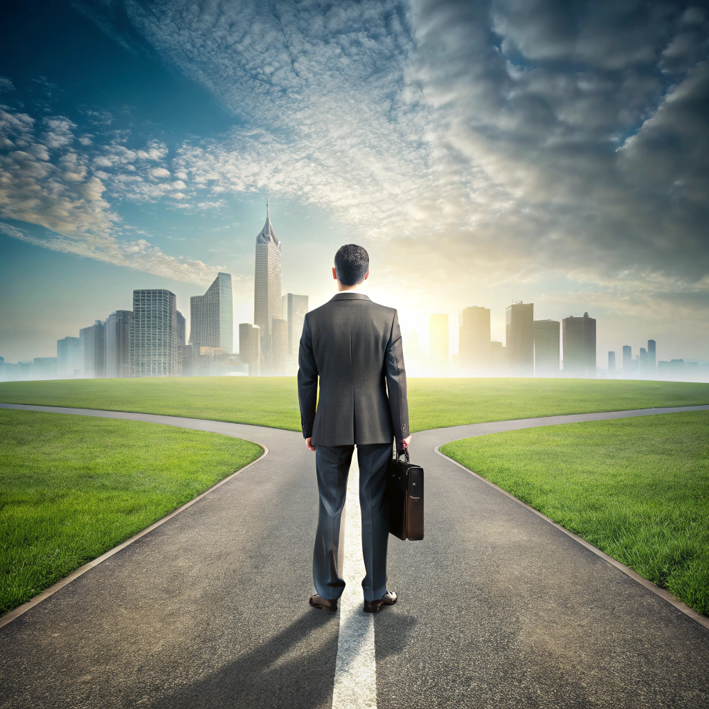 Executive at Crossroads: Past vs Future