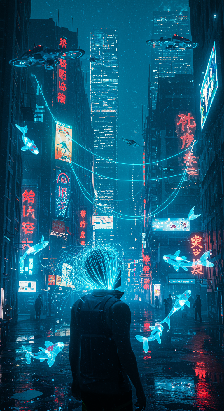 neon blue aesthetic