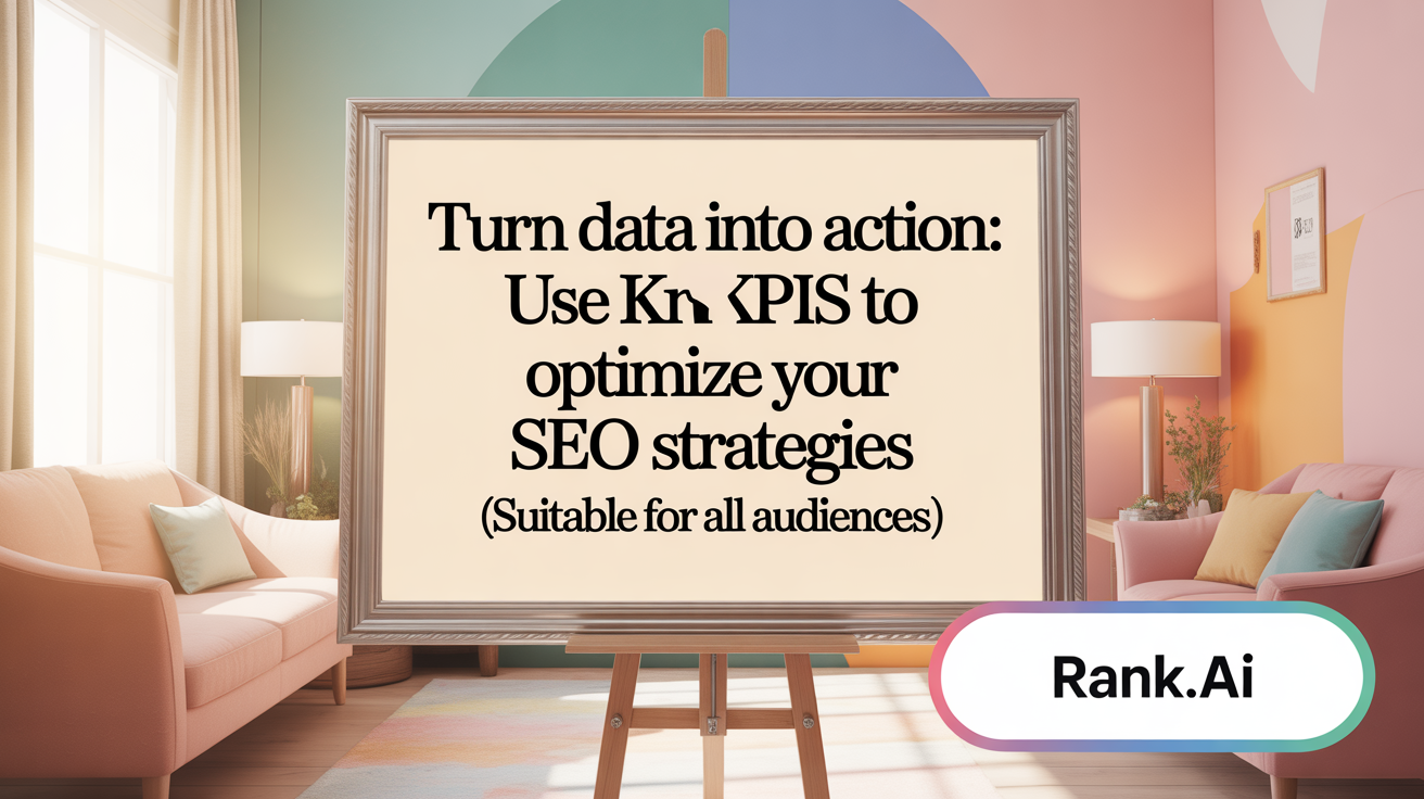 Turn data into action: Use KPIs to optimize your SEO strategies