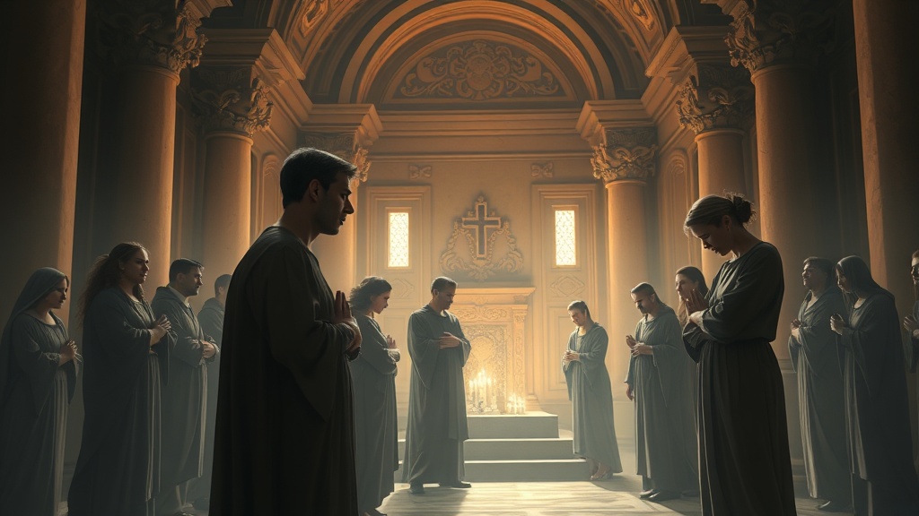 사회적 보호의 필요성을 묘사한 장면