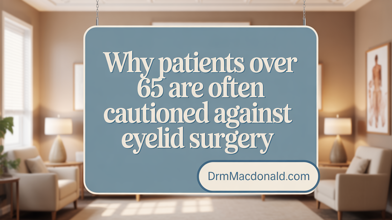 Why Patients Over 65 Are Often Cautioned Against Eyelid Surgery