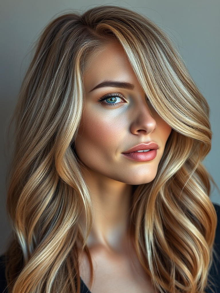 Ash Blonde Hair with Highlights