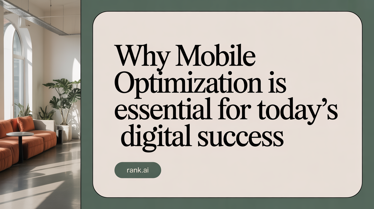 Why Mobile Optimization is Essential for Today’s Digital Success