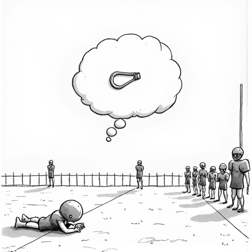 Lions Safety Morice Norris Injured in Preseason Game single-panel cartoon