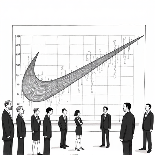 Nike reports better-than-expected fourth quarter results single-panel cartoon