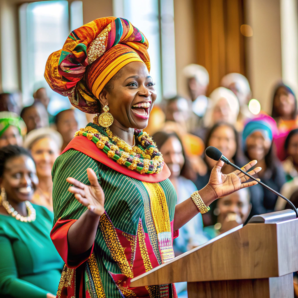 Empowering Speech by African Woman at Conference