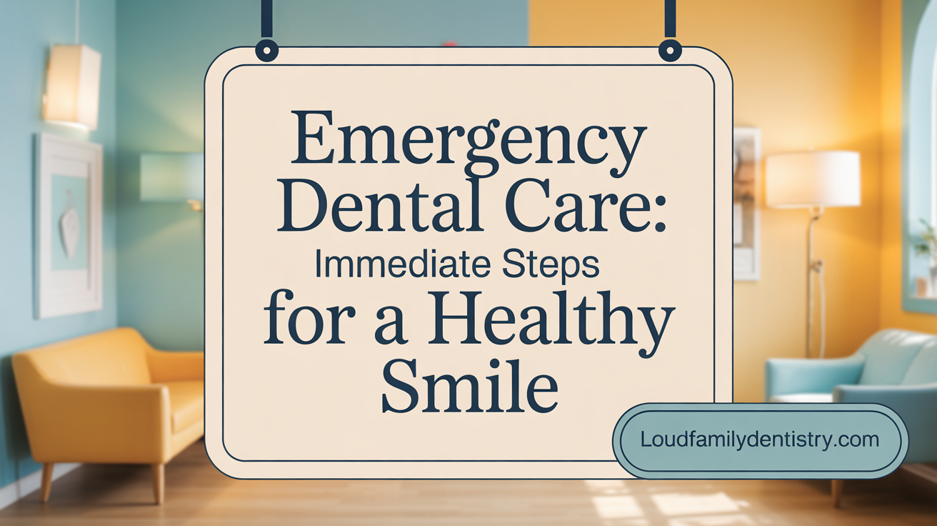 Emergency Dental Care: Immediate Steps for a Successful Outcome