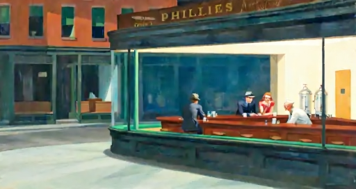 Change to daytime while maintaining the same style of the painting