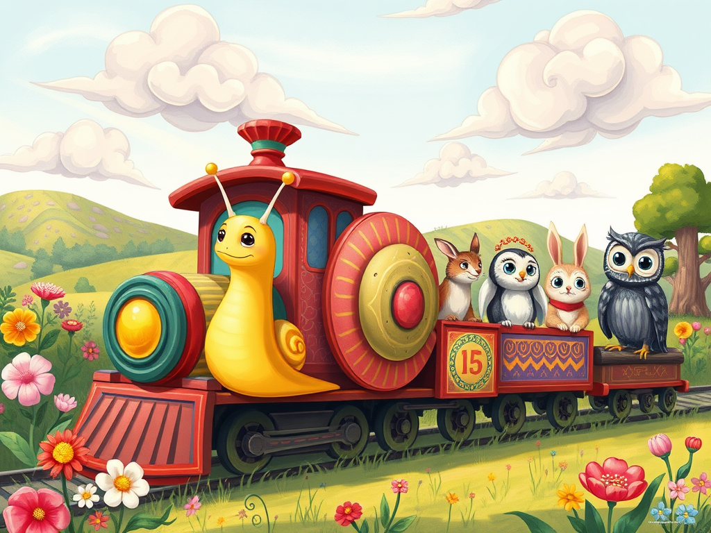 The Great Adventure of Sammy the Snail and His Magical Train