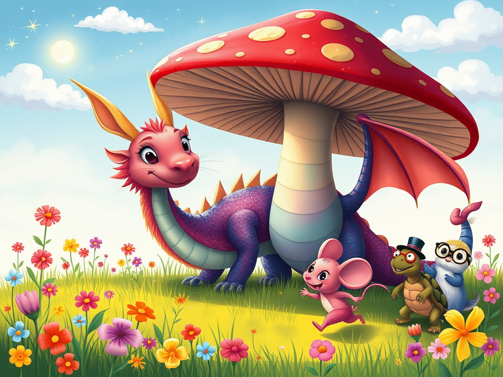 The Deep Pink Mouse and the Friendly Dragon