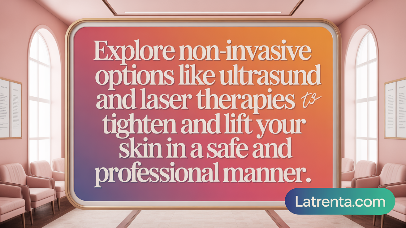 Explore non-invasive options like ultrasound and laser therapies to tighten and lift your skin.
