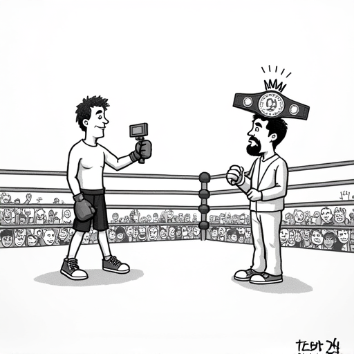 Jake Paul to Fight Julio Cesar Chavez Jr in Cruiserweight Bout single-panel cartoon
