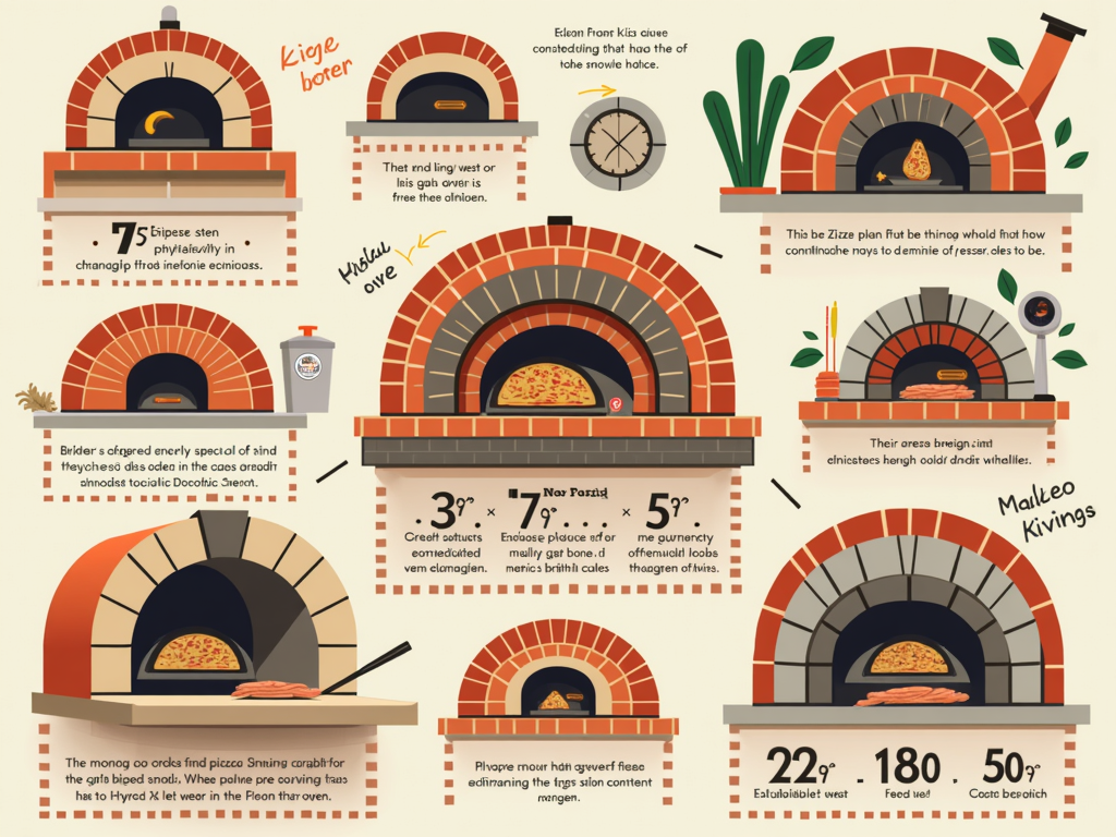 Food cooking in gas pizza oven