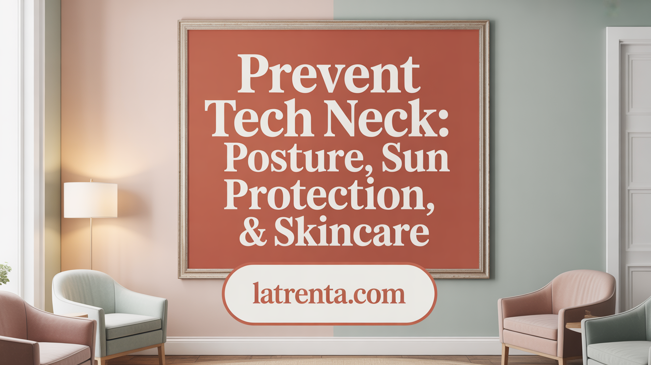 Prevent Tech Neck: Posture, Sun Protection, & Skincare