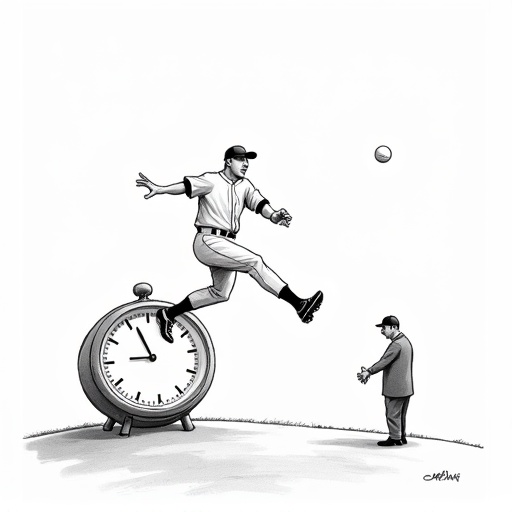 Mariano Rivera Injures Achilles Tendon at Yankees' Old-Timers' Day single-panel cartoon