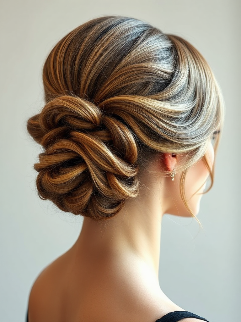 Vintage Updo with Waves