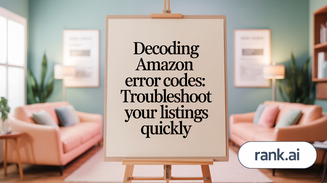Decoding Amazon Error Codes: Fix Your Listings Fast