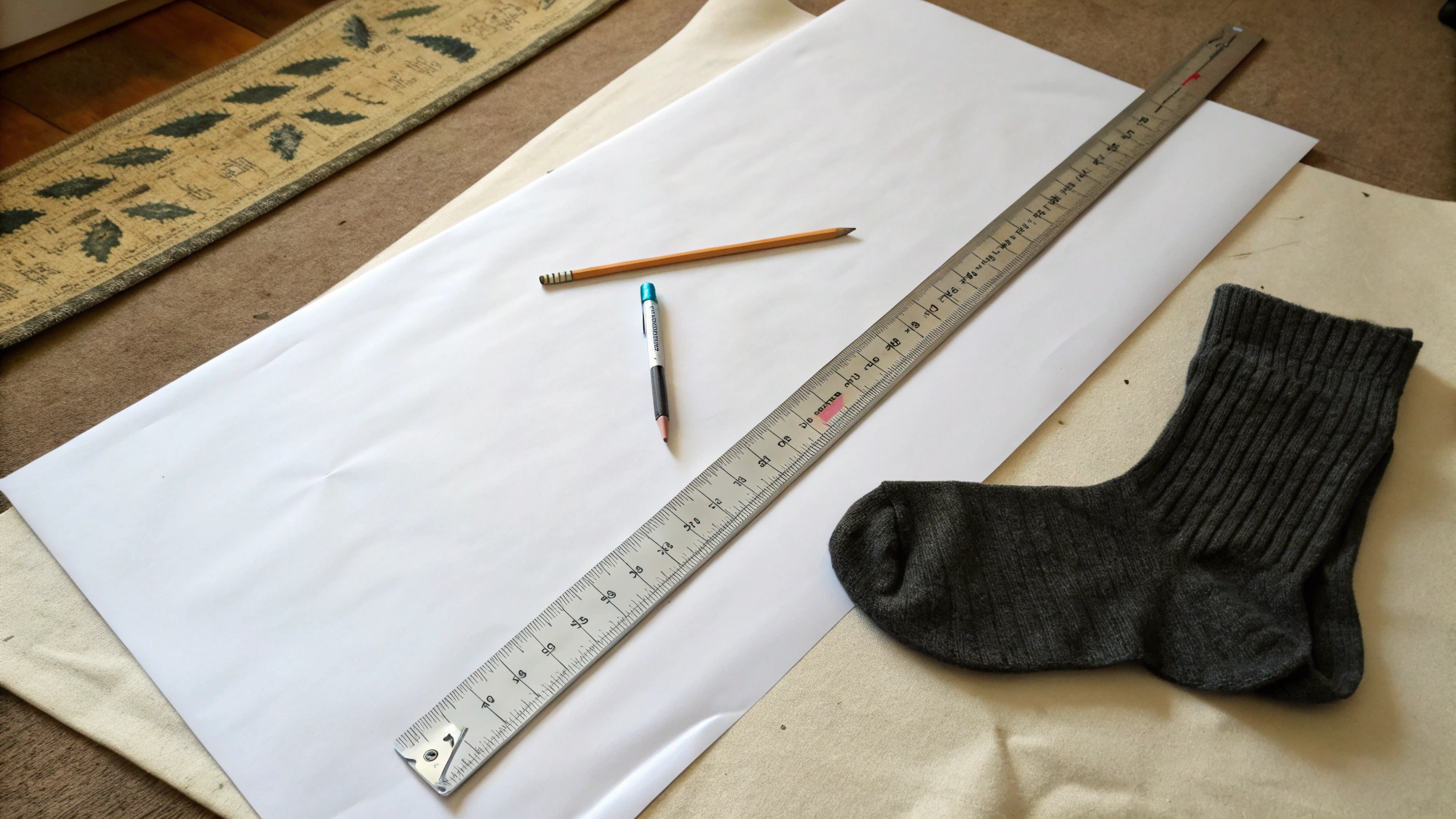 Chuẩn bị dụng cụ đo size giày