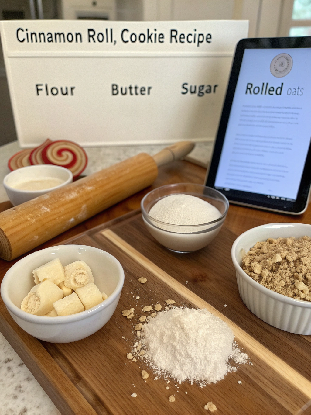 Ingredients for Cinnamon Roll Cookies