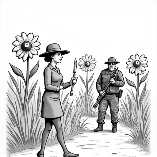 Iranian Woman Detained by Immigration Agents in New Orleans single-panel cartoon