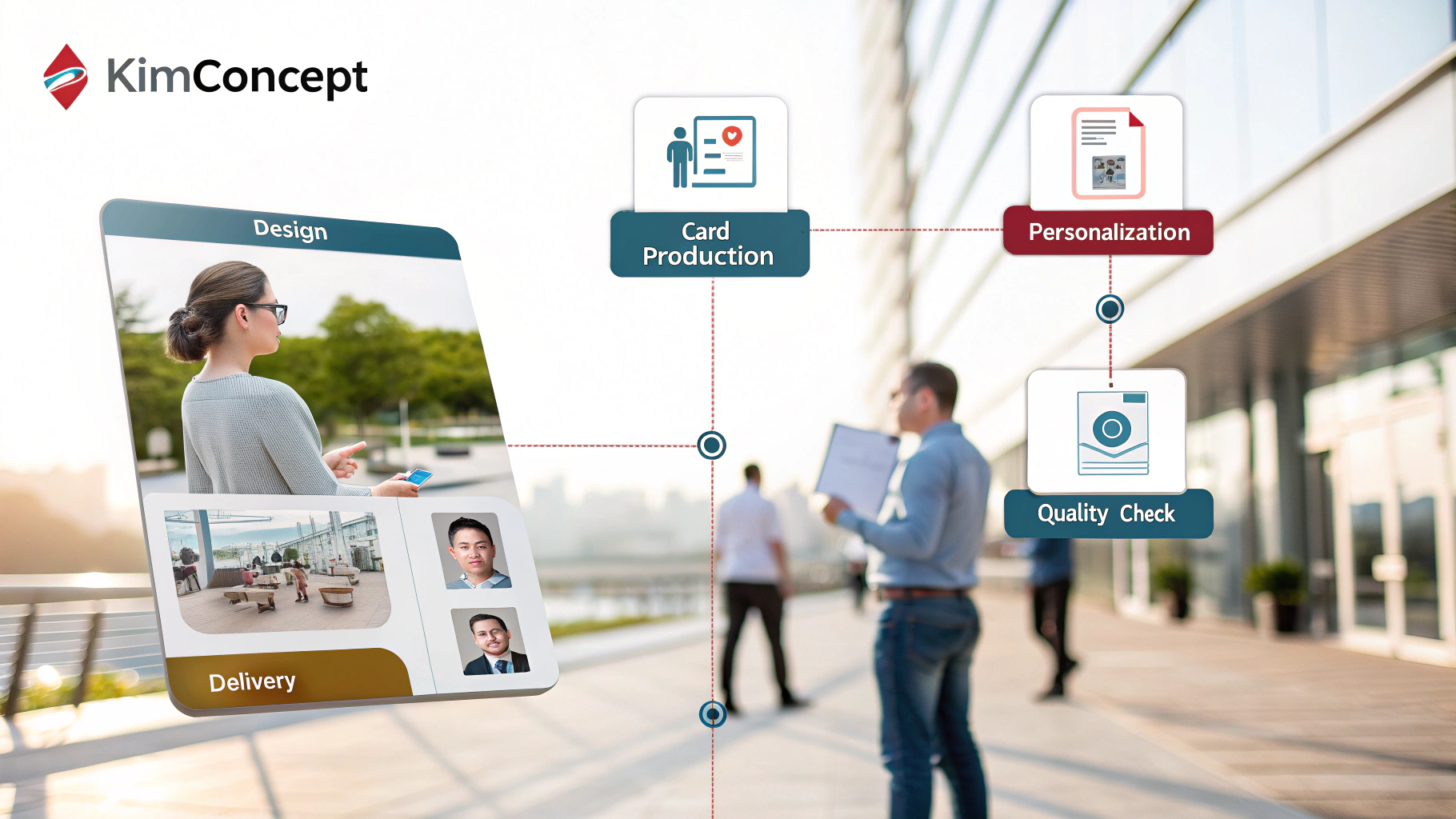 Quy trình sản xuất thẻ nhân viên tại Kimconcept