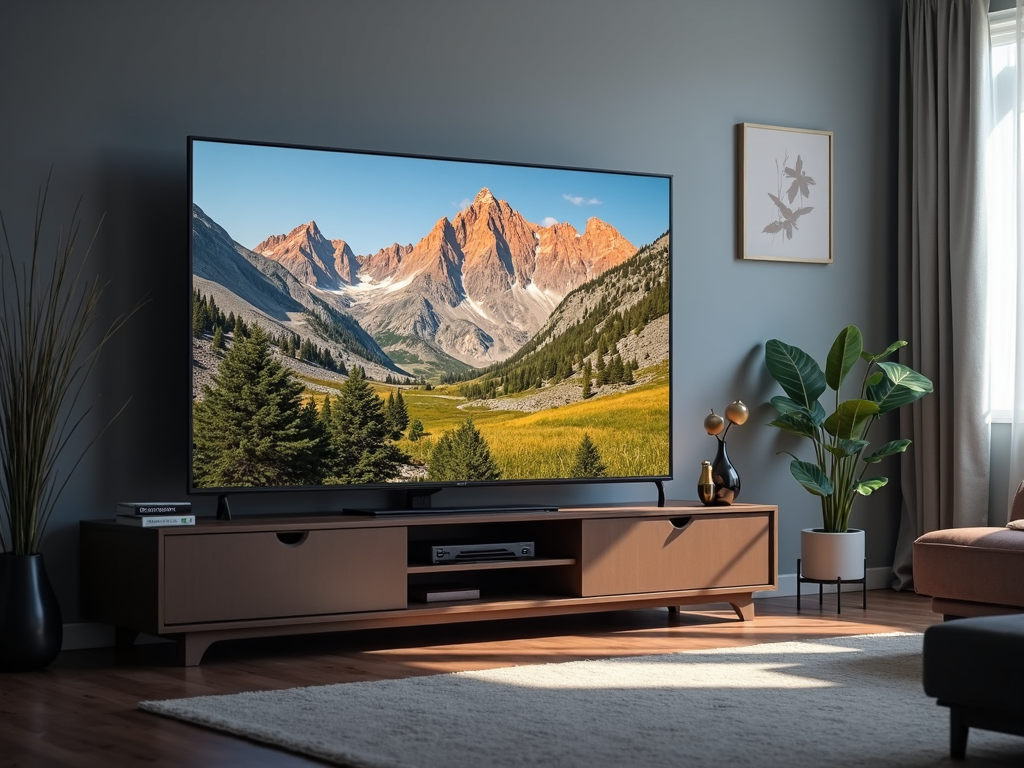 Unknown TV brand warehouse or stock image