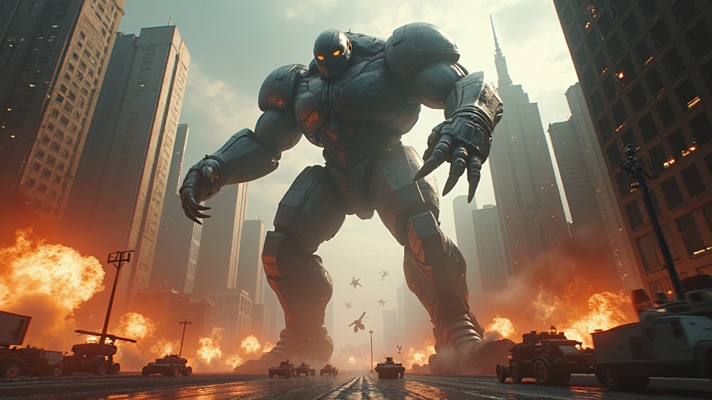 Mechas enemigos y entorno destructible, elementos clave en el análisis de Monster: Titan's Playground VR