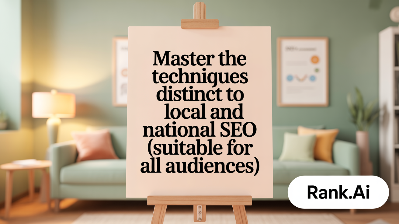 Master the Techniques Distinct to Local and National SEO