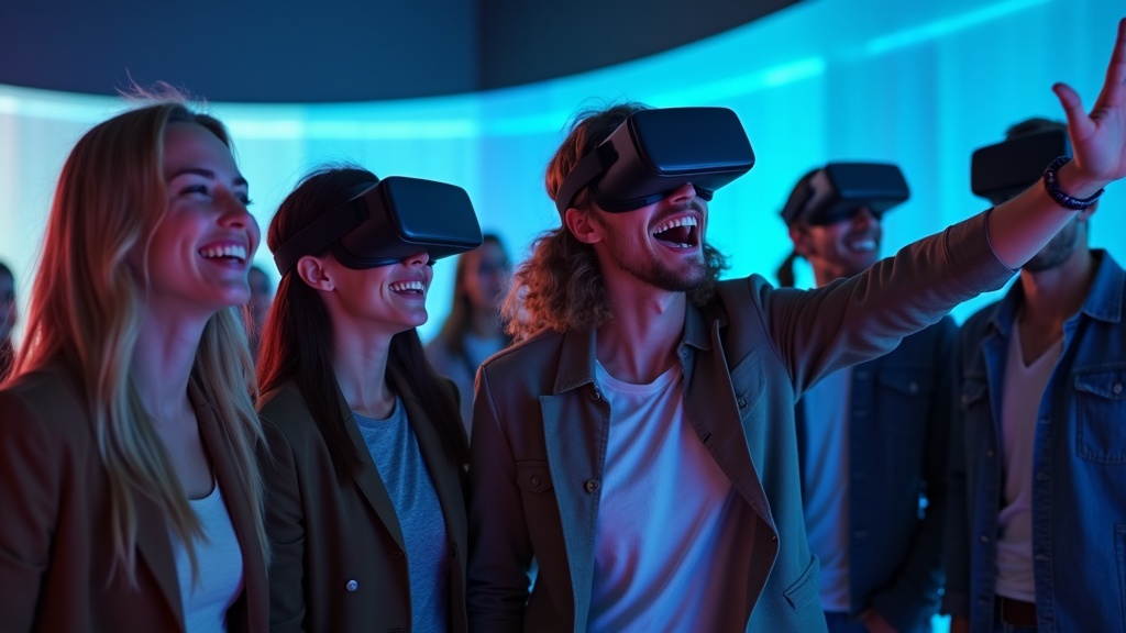 Una persona inmersa en un juego VR de acción, una de las mejores experiencias de realidad virtual en Barcelona.