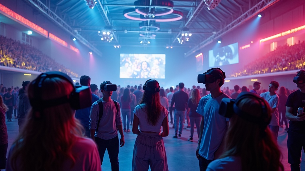 Grupo de adolescentes celebrando un cumpleaños con realidad virtual en Barcelona