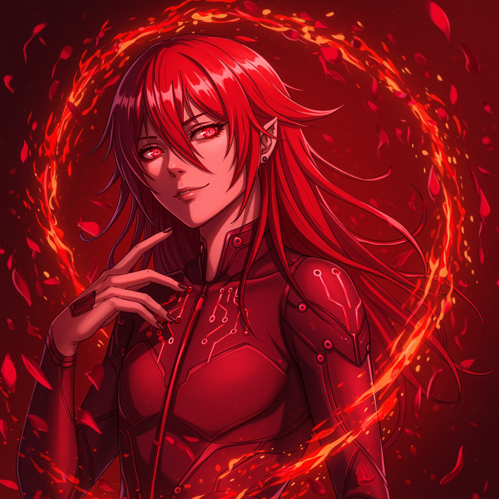 red anime pfp
