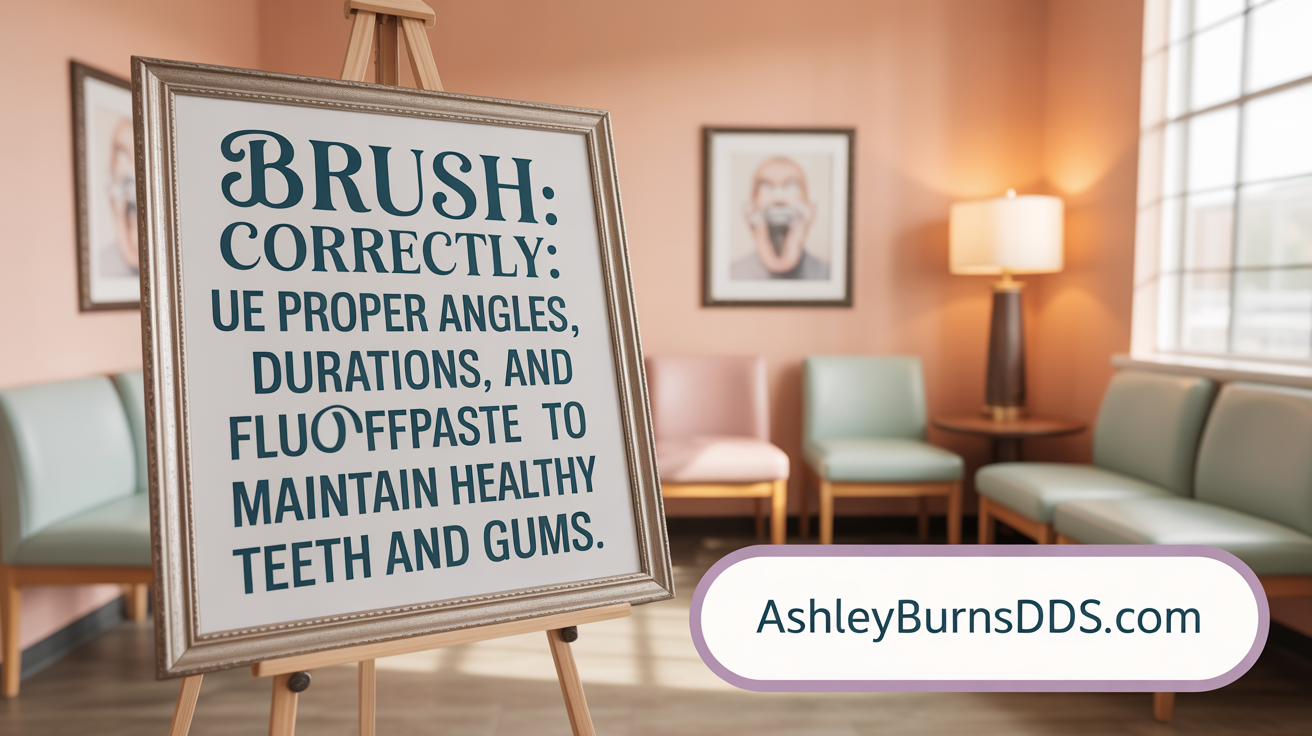 Brush correctly: Use proper angles, durations, and fluoride toothpaste to maintain healthy teeth and gums.