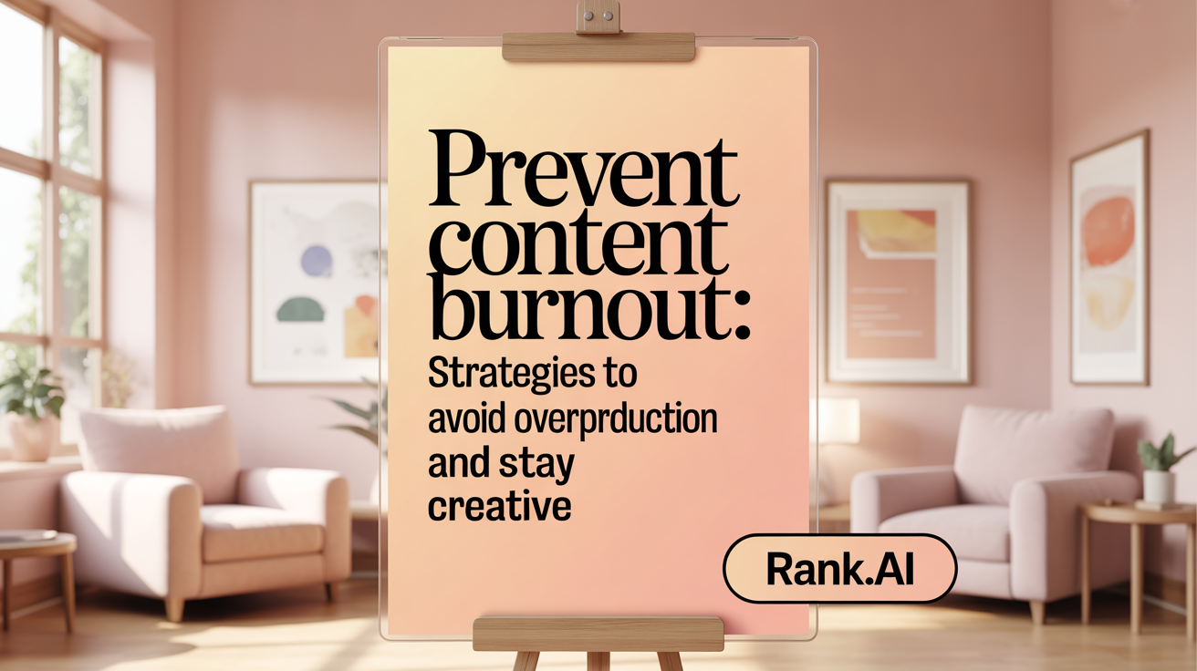 Prevent Content Burnout: Strategies to Avoid Overproduction and Stay Competitive
