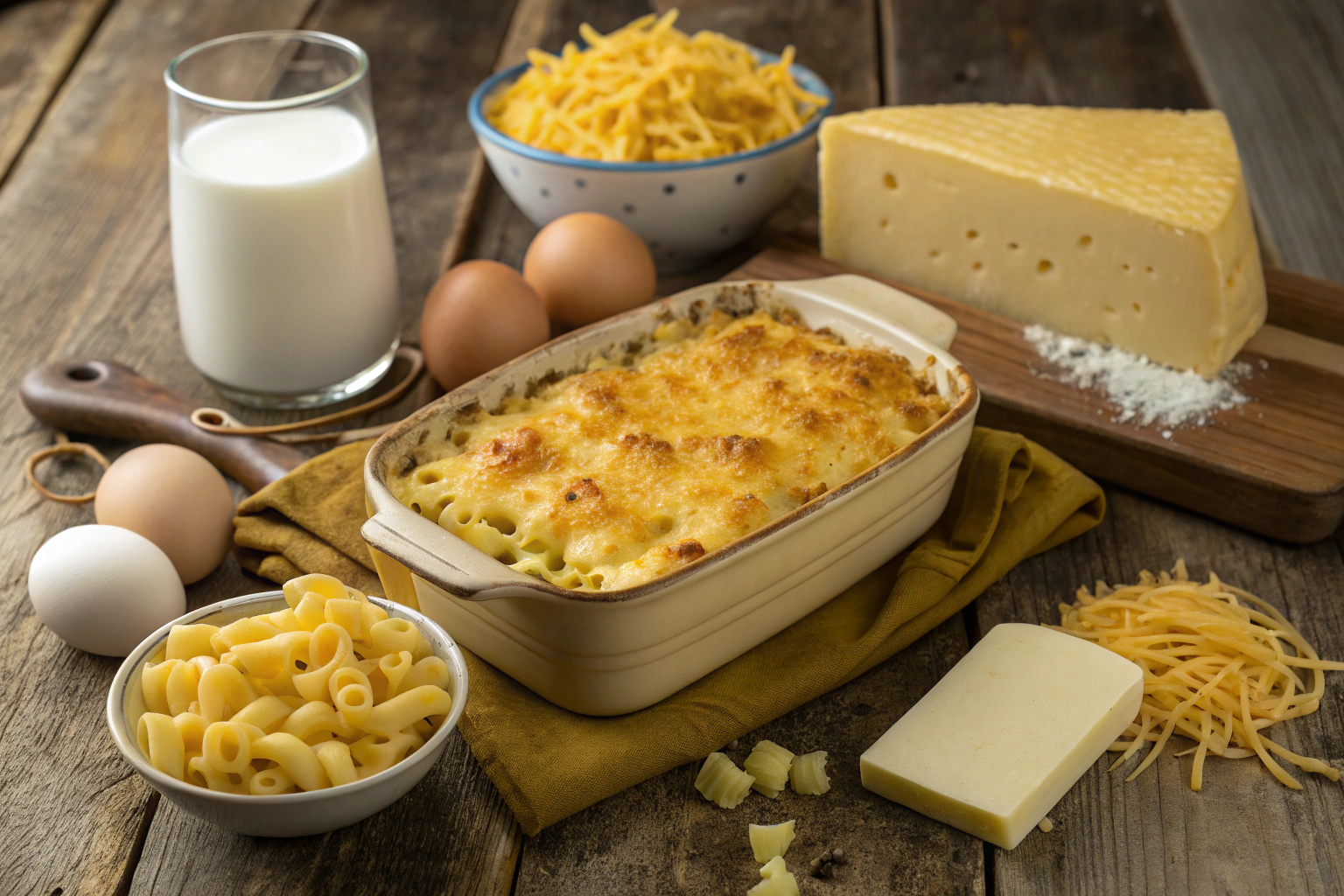 Best Southern Baked Macaroni and Cheese ngredients