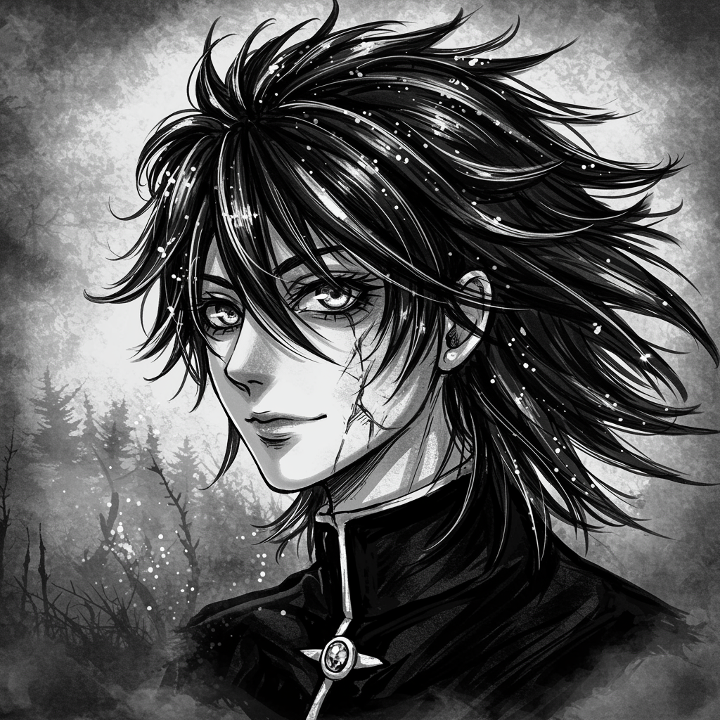 anime black and white pfp