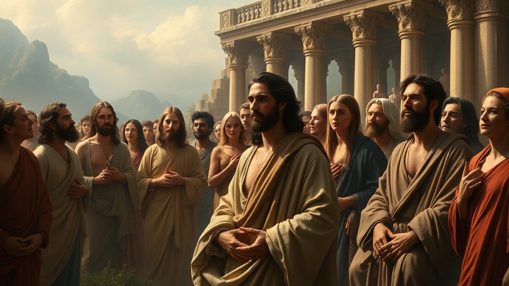 평안과 영적 풍요를 상징하는 종교적 장면