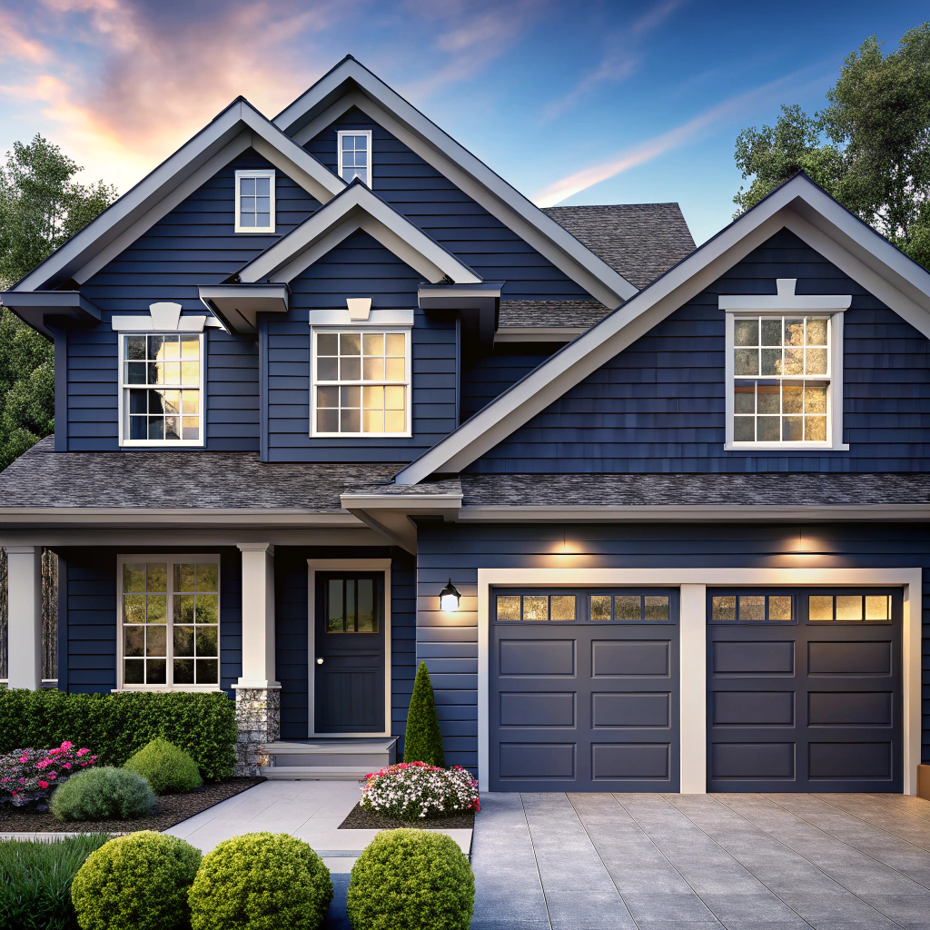 Stunning Dark Blue and Black House Design Stunning Dark Blue and Black House Design