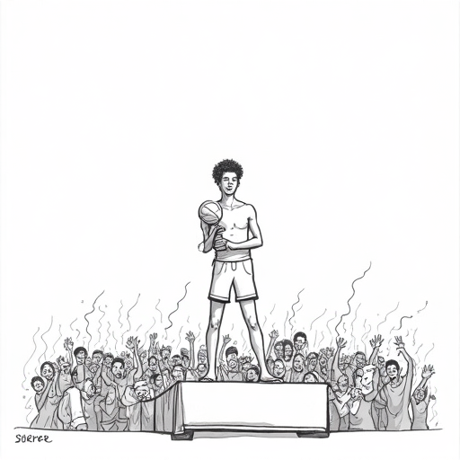 Oklahoma City Celebrates Thunder's First NBA Championship single-panel cartoon