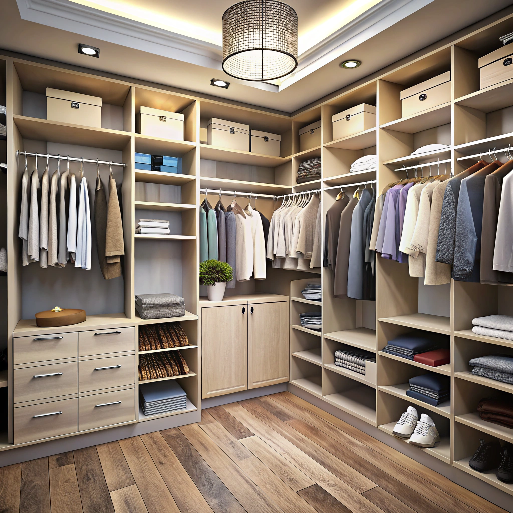 Stylish 12'x12' Custom Closet Design Layout Stylish 12'x12' Custom Closet Design Layout