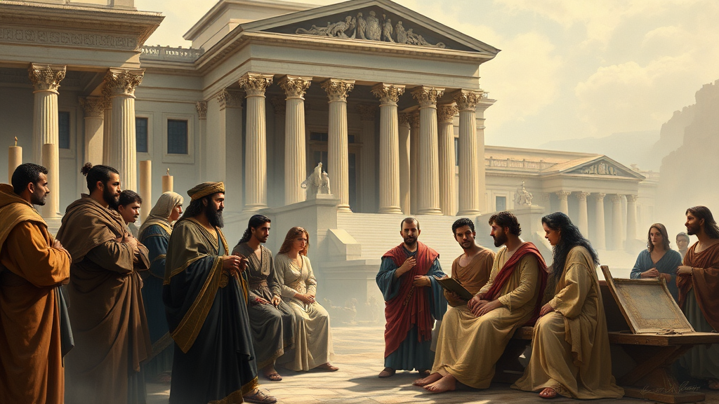 정의와 사법 독립을 상징하는 장면